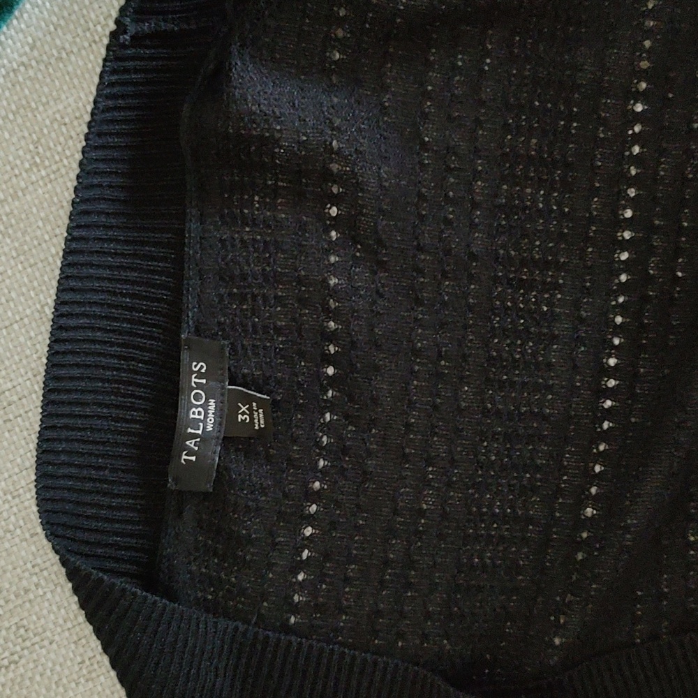 Talbot's black crochet woven cardigan - Picture 4 of 4